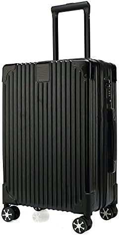 Kroeus ABS+PC Rolling Luggage Suitcase Spinner Wheels TSA Lock 29 Inch Black