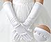 Girls Classic White Wedding Dress beading Gloves