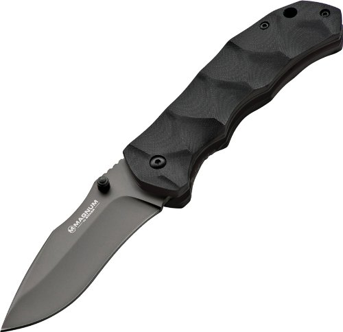 Boker Magnum 01GL109 Recurve Flash Folding Knife with 3 1/4 in. 440C Stainless Steel Blade, Black Boker Magnum 01GL109 Recurve Flash Folding Knife with 3 1/4 in. 440C Stainless Steel Blade, Black