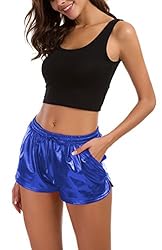 Women's Metallic Shorts Sparkly Hot Outfit Shiny