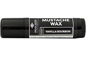 MONTANA NATURAL SHAVE COMPANY MNSC Vanilla Bourbon Mustache Wax - Medium Hold Balm - All-Natural Beeswax and Plant-Based Oils, Petroleum-Free, Hypoallergenic Ingredients, Handmade in USA
