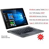 ChuwiUSA HI10 Air Tablet,10.1 inch Intel Cherry Trail X5 Tablet PC,4GB+64GB Windows 10 OS, WiFi, BT4.0, 2K Resolution Screen with Detachable Keyboard Docking …