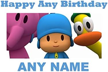Happy Birthday Poco Yo Blue Personalized A4 Easy-Peel PRE-Cut Edible Icing Sheet Cake Topper Decoration