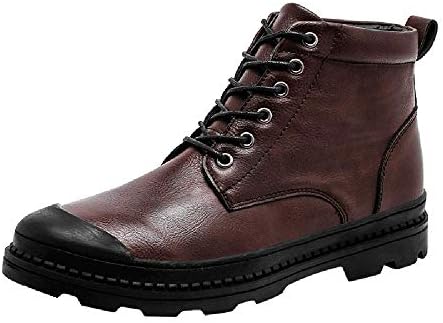 Men's Military Motorcycle Combat Boots Waterproof Tactical Work Jungle Boot (Brown, US:7.5/Foot Length:9.9-10.1")