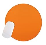 Wen Ty Orange Background Round Mosue Pad Non-slip Mouse Pad Gaming Mouse Pad