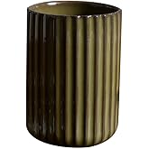 LIFKOME Japanese Tea Cups Ceramics Coffee Mugs Chinese or Japanese Style Porcelain Milk Mug No Handles Vintage Stripe Beverage Cup Drinks Tumbler for Tea Lovers 300ml Green Tea Cup Set