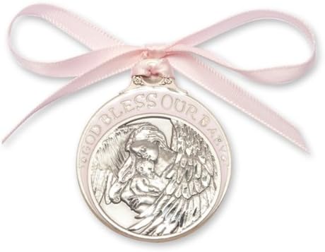 Pewter Baby Girl Crib Medal