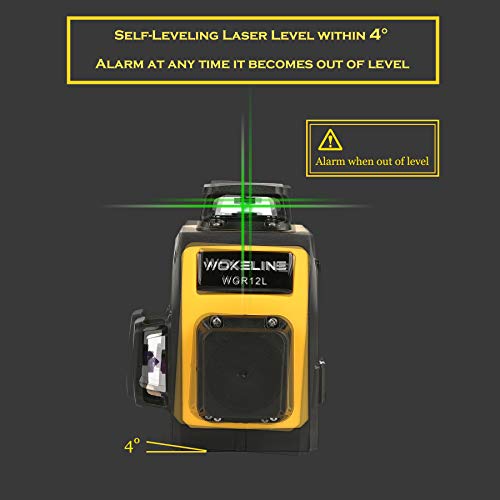 3D Green Line Laser, Rechargeable Self Leveling Laser Level for