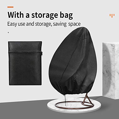 Hängesessel Schutzhülle mit Reißverschluss, Premium 420D Oxford-Stoff Schwebesessel Abdeckung, Wasserdicht Windabweisend… – Bild 8
