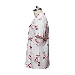 Men's Kramer Seinfeld Lobster Shirt Button-Up White