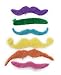Sea View Treasures 36 Bulk Fake Costume Mustache Assortment (Pink, Brown, Black, Green, Blonde)