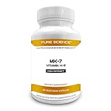 Pure Science Vitamin K2 (MK-7) 120mcg  Vitamin K2 Supplements Boost Bone Mineral Density, Strengthen Bones & Reduce Vulnerability to Fractures  50 Vegetarian Capsules