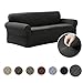 Maytex Pixel Ultra Soft Stretch Sofa Couch Furniture Cover Slipcover, Charcoal