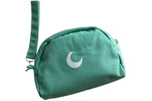 Brando Moon Smell Proof Makeup Bag with Moon - Carbon Neutralizing Fabric - Air Tight Zippers (Green)