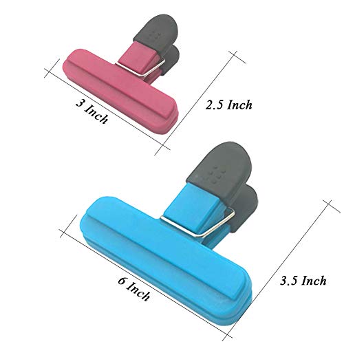 12Pack Large Chip Bag Clips - Assorted Sizes Food Bag Clips Plastic Heavy Seal Grip