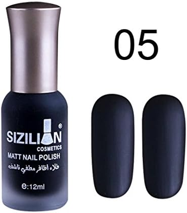 Anshinto 12ml Matte Dull Nail Polish Fast Dry Long Lasting Nail Art Matte Nail Polish Gel 20 Colors (E)