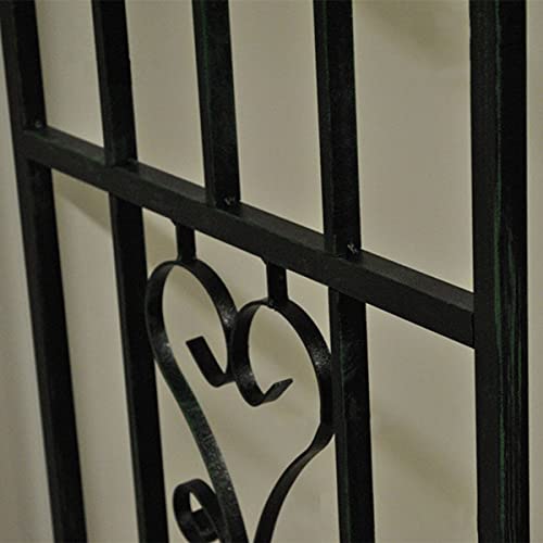 Yibcn Rosenbogen, Rankhilfe 240 x 140 x 40cm, Gartenbogen Torbogen mit Tor Metall Pergola Rankhilfe Kletterpflanzen… – Bild 6