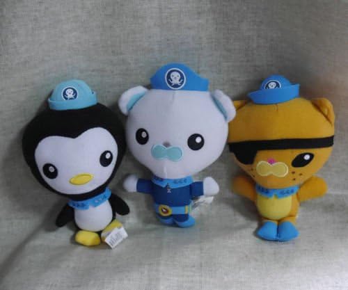 Set of 3 Fisher Price Octonauts captain Barnacles Kwazii Peso plush 6" cute