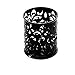 Lucoo Fashion Makeup Brush Vase Pattern Brush Pot Pen Holder Stationery Storage (Black)