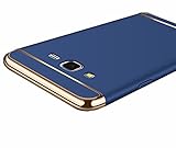 Galaxy J3 Case, Galaxy Amp Prime Case, Galaxy Express Prime Case, Ranyi [3 in 1 Hybrid] [Metal Texture] Painting Bumper + Matte Back Cover Case for Samsung Galaxy J3 / Amp Prime / Express Prime (bu)