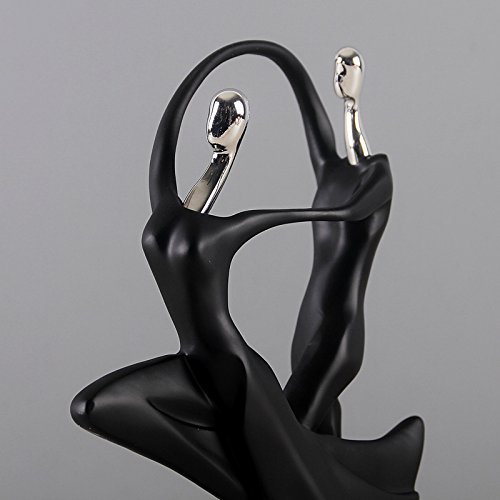 NBHUZEHUA Romantic Birthday Wedding for Her Parents Couple Dancing Sculpture Love Statue Home Decor - Thumbnail 6