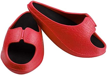 FENGJIDA Diet Slippers, Health Sandals, Corrects Hunchback, Pelvic Stretch, Unisex, Red, Small (8.9 – 9.3 inches (22.5 – 23.5 cm), 3 Year Safe Warranty