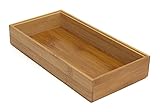 Lipper International 8185S Bamboo 6-by-12-Inch Stackable Organization Box