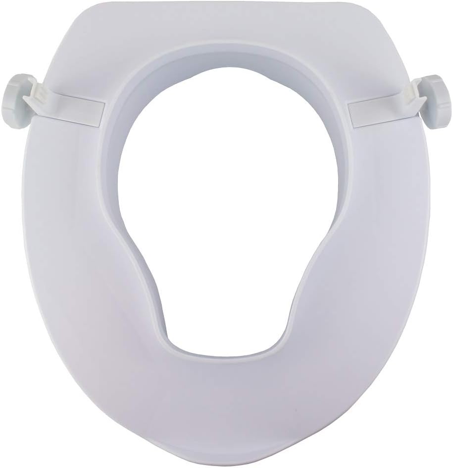 Mobiclinic®, Toilet Seat Riser, 5,5 inches (14cm), Titán, Raised Toilet Seats for Elderly Adaptable to Oval Toilets - Image 5