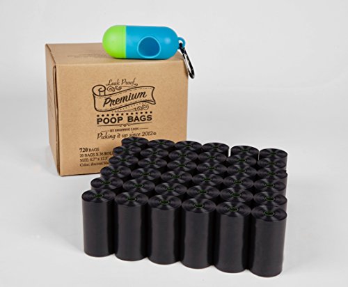 Poop Bags 720 Durable Dog Poop Bags with EPI Technology, includes 2 Tone Universal Dispenser