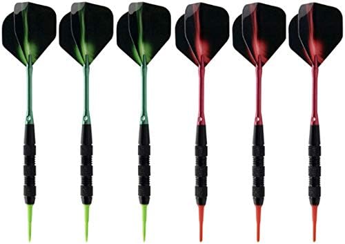 WWHLHL Professional 17 Grams Soft Tip Darts Set with Plastic Tip, 2 Styles Dart Flights Aluminum Dart Shafts 12 Soft Tip Points for Electronic Dartboard