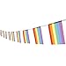 TSMD 100 Feet Rainbow Flag LGBT Pride Flag 76Pcs Indoor/Outdoor Human Rights Gay Lesbian Pride Flag Decorations(8.2