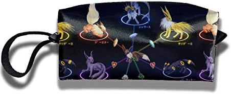 Pullma Toiletry Bag Eevee Cosmetic Pouch,Clutch Bag,Portable Travel Handle Organizer for Women Teens Girls