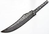 Whole Earth Supply Hunting Knife Making Damascus Upswept Large Blank Knives Steel 1095 High Custom Blade