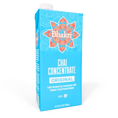 Bhakti Fair Trade Dairy Free Premium Chai Tea Original Concentrate (32 ounce, 1 Count