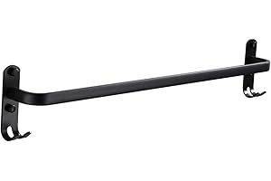 SOESFOUFU Black Aluminum Alloy Towel Holder Hooks 40cm Wall Mounted Bathroom Hand Towel Rack for Bath