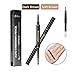 HYSBEAUTY Eyebrow Pencil Double Color, Waterproof Eyebrow Pencil with Double Head, Replaceable Pencil Head & Brow Brush, Automatic Eyebrow Makeup for Beauty Eyebrow, Dark Brown & Soft Brown