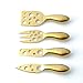 Premium Culinary Cheese Knives Gourmet Kitchen Knife Set - 4 Designed to Cut, Slice, Shave, Spread and Serve best for All Hard and Soft Cheeses. Perfect Gift for Entertaining and Home Decor