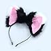 Ears Headband Cat Fox Ears Hair Bands Anime Party Costume Kitty Cosplay Headband For Halloween or Kitten Theme Party Costume (White and Black-2)
