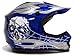 TMS Youth Kids Blue/silver Skull Dirt Bike Motocross Helmet Mx (Small)