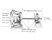Besteel 20 Pairs Stainless Steel Black Stud Earrings for Men Women Cool CZ Earring Set Ear Jewelry 3-6mm (F:6 Pairs Round)
