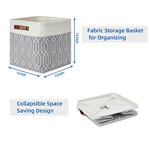 Temary Collapsible Baskets 13 Inch Storage Cubes for Organizing