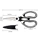 Homga Utility Kitchen Scissors, Multipurpose Stainless Steel Heavy Duty Sharp Shear Scissors (black)