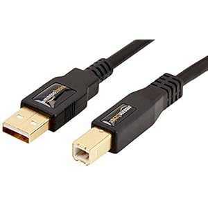 AmazonBasics USB 2.0 Printer Cable - A-Male to B-Male, 10 Feet (3 Meters), 24-Pack