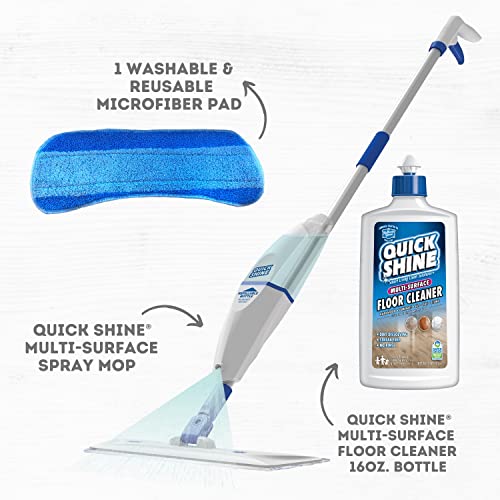 Quick Shine Spray Mop Kit with 1 Mop Pad & 1 MultiSurface Floor