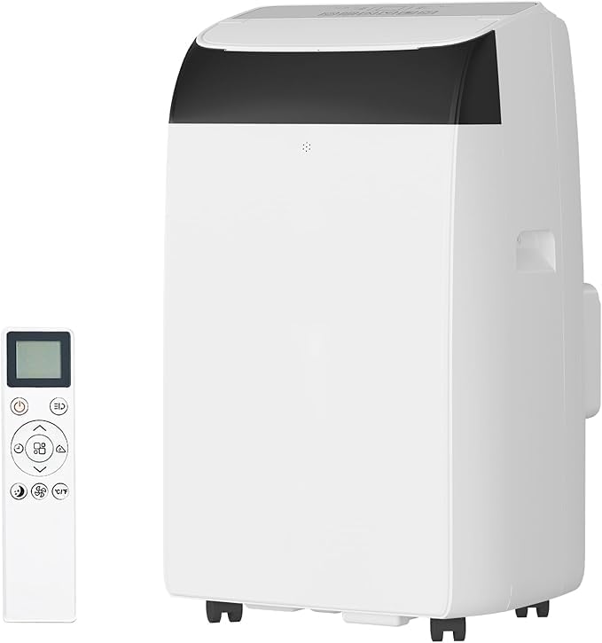 Photo 1 of 14,000 BTU Portable Air Conditioner Cools up to 750 Sq.Ft, 3-in-1 Quiet Portable AC Unit with Remote Control & Installation Kits for Large Room, 3 Speed, Auto Swing, 24H Timer