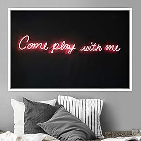 signwin Framed Canvas Wall Art Illuminated Words 3D...