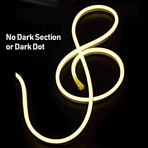 Shine Decor 7x14.5mm LED Neon Lights, 82ft 3000K Warm White, 110V Flexible Waterproof Rope Lights, 2835 120LEDs/M, for Indoor Outdoor Commercial Lighting Decoration, Accessories Included - Thumbnail 5