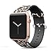 Leather Band Compatible for iWatch 38mm 40mm Strap Pattern Printed Replacement Wristband for Apple Watch Band Smartwatch Series 4 3 2 1 Version (Leopard, 38mm/40mm)