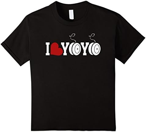 Kids Yoyo Shirt - I Love YoYo Shirts 6 Black