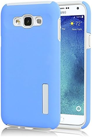 Galaxy E5 Case, YUCHIC - Heavy Duty Defender Dual Layer Protector Hybrid Phone Case for Samsung Galaxy E5, Blue